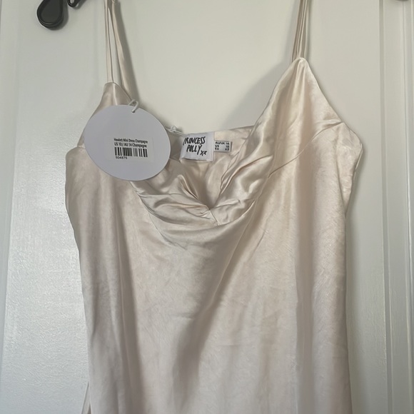 Princess Polly hewlitt mini dress in champagne. Size 10. NWT - Picture 6 of 7